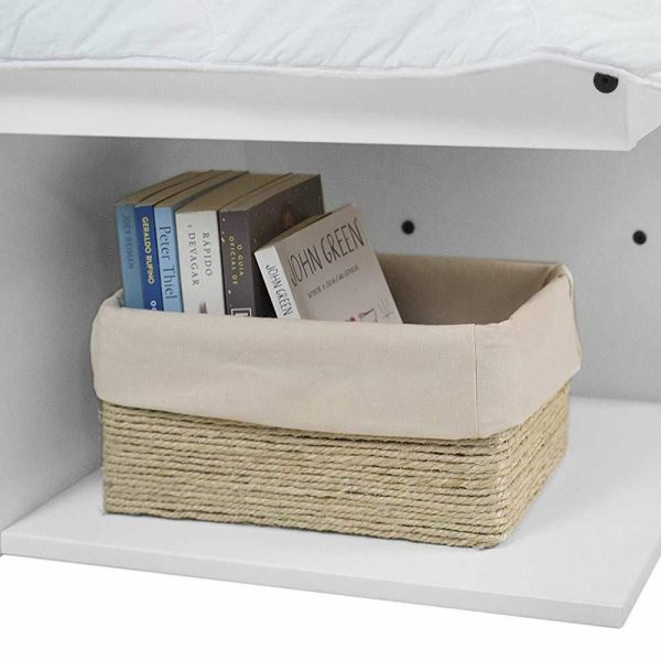 Beds |   Memomad Bali Storage Platform Bed With Drawers (Queen Size, Off White) Bedroom Beds