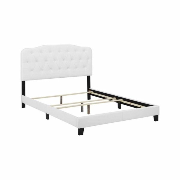 Beds |   Modway Amelia King Modern Style Faux Leather Bed In White Finish Bedroom Beds