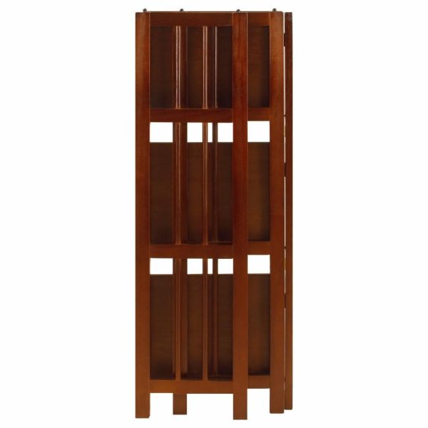 Bookcases |   3-Shelf Folding Bookcase 14″ Wide, Walnut Bookcases Bookcases