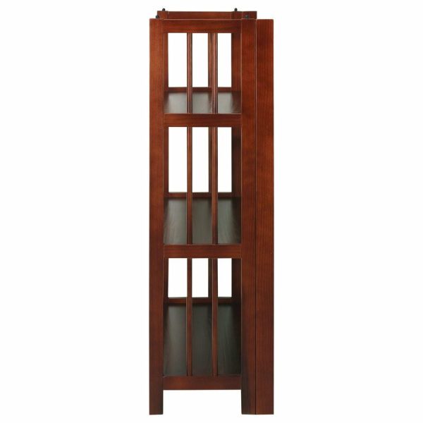 Bookcases |   3-Shelf Folding Bookcase 14″ Wide, Walnut Bookcases Bookcases