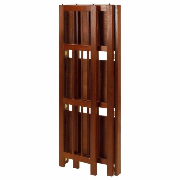 Bookcases |   3-Shelf Folding Bookcase 14″ Wide, Walnut Bookcases Bookcases