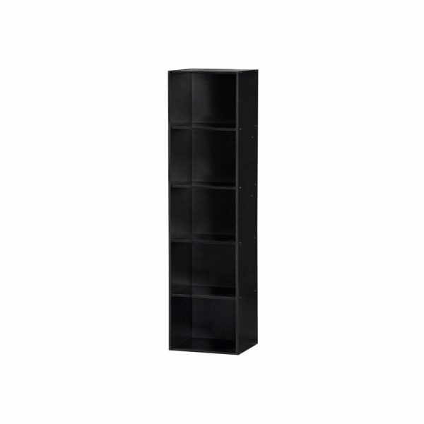 Bookcases |   5-Shelf Bookcase, Black Bookcases Bookcases