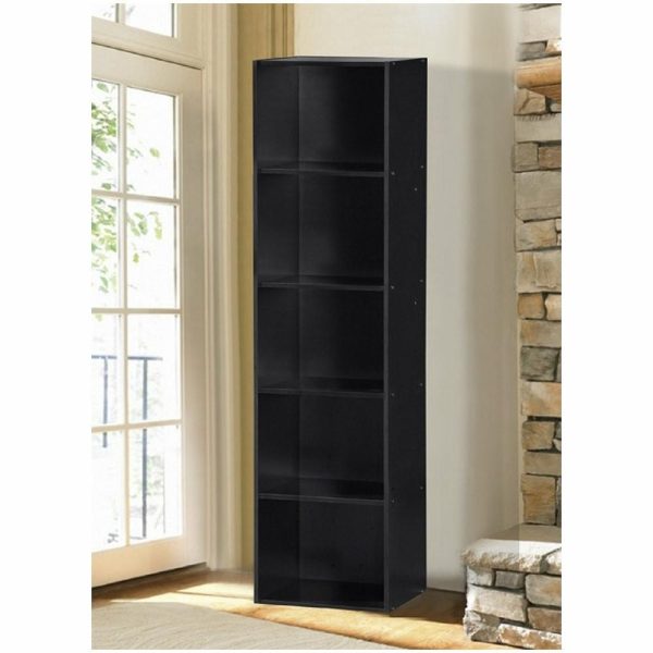 Bookcases |   5-Shelf Bookcase, Black Bookcases Bookcases