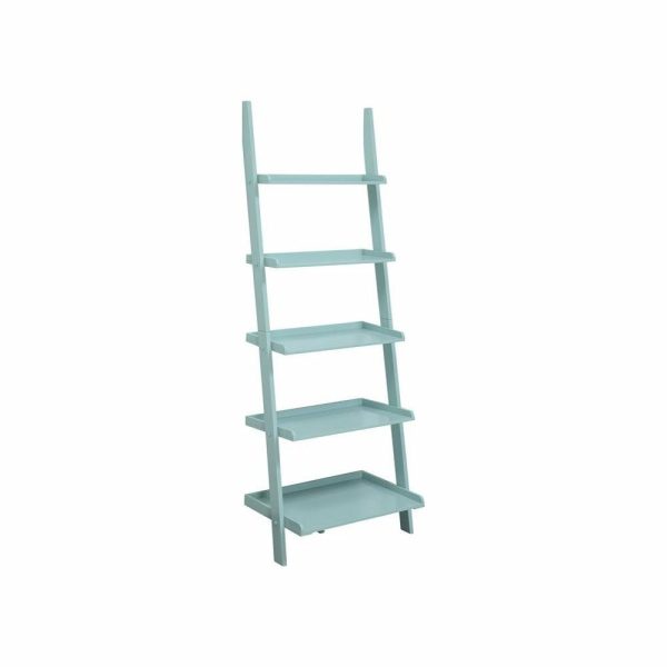 Bookcases |   American Heritage Bookshelf Ladder In Sea Foam Green Wood Finish Bookcases Bookcases