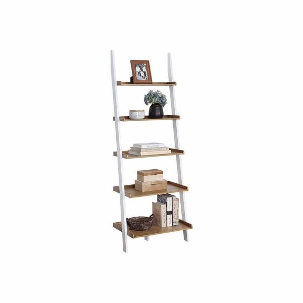 Bookcases |   American Heritage Bookshelf Ladder With Five Tiers In Caramel Wood Finish Bookcases Bookcases