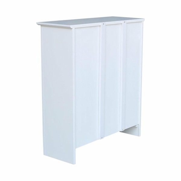 Bookcases |   Bowery Hill Shaker Styled Solid Wood Bookcase – 36″H In White Bookcases Bookcases