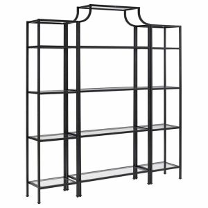 Bookcases |   Crosley Furniture Aimee 3Pc Metal Etagere Bookcase Set In Oil Rubbed Bronze Bookcases Bookcases