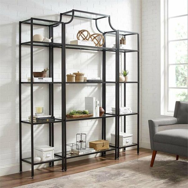 Bookcases |   Crosley Furniture Aimee 3Pc Metal Etagere Bookcase Set In Oil Rubbed Bronze Bookcases Bookcases