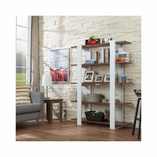 Bookcases |   Furniture Of America Bess Modern Wood 5-Shelf Bookcase In White Bookcases Bookcases