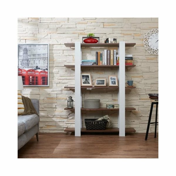 Bookcases |   Furniture Of America Bess Modern Wood 5-Shelf Bookcase In White Bookcases Bookcases