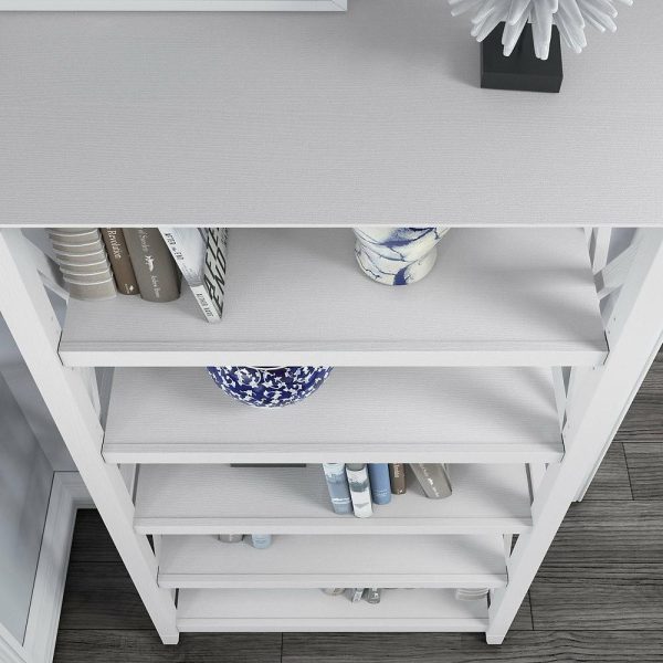 Bookcases |   Key West 5 Shelf Bookcase, Pure White Oak Bookcases Bookcases