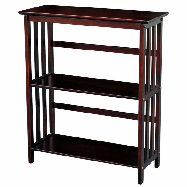 Bookcases |   Mission 3 Shelf Bookcase, Espresso Bookcases Bookcases