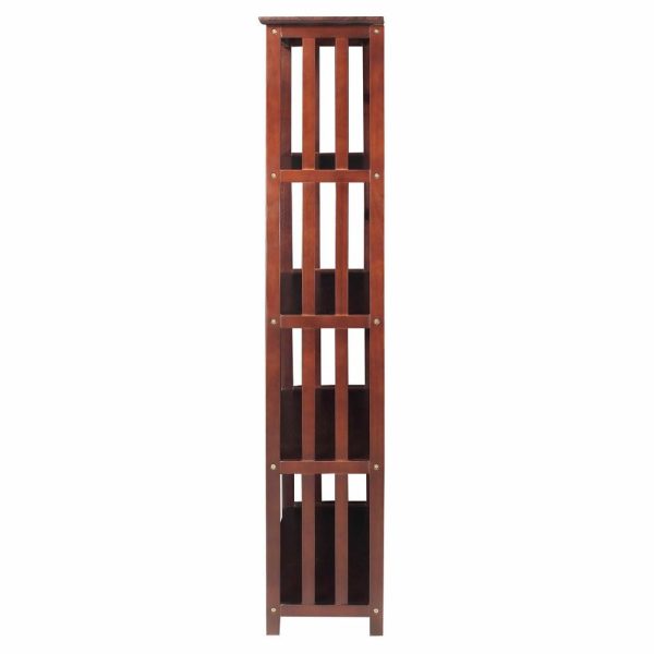 Bookcases |   Mission 5 Shelf Bookcase, Walnut Bookcases Bookcases