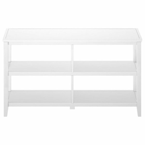 Bookcases |   Newridge 2-Tier Low Wooden Bookcase White Bookcases Bookcases