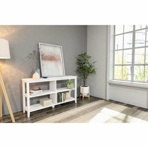 Bookcases |   Newridge 2-Tier Low Wooden Bookcase White Bookcases Bookcases