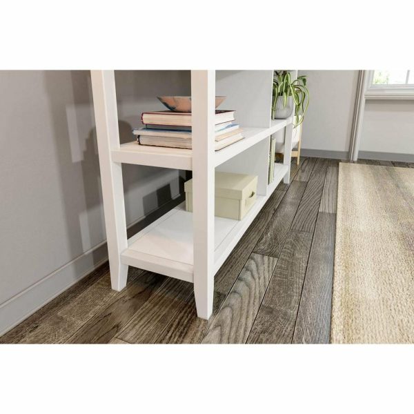 Bookcases |   Newridge 2-Tier Low Wooden Bookcase White Bookcases Bookcases