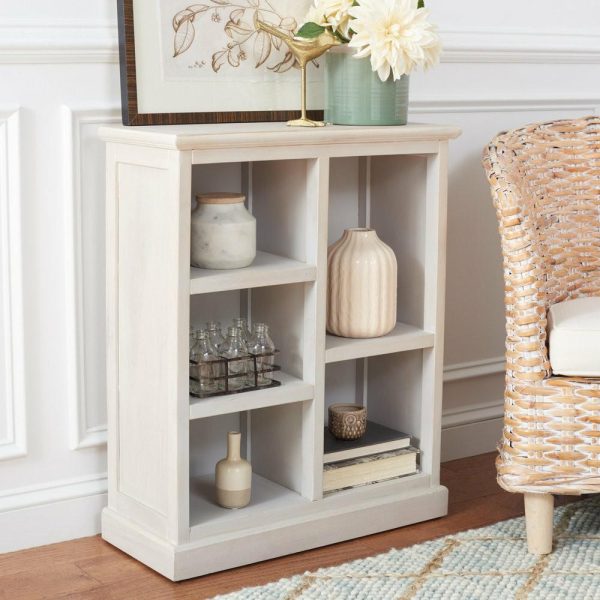 Bookcases |   Safavieh Maralah Shelf Unit, White Washed Bookcases Bookcases