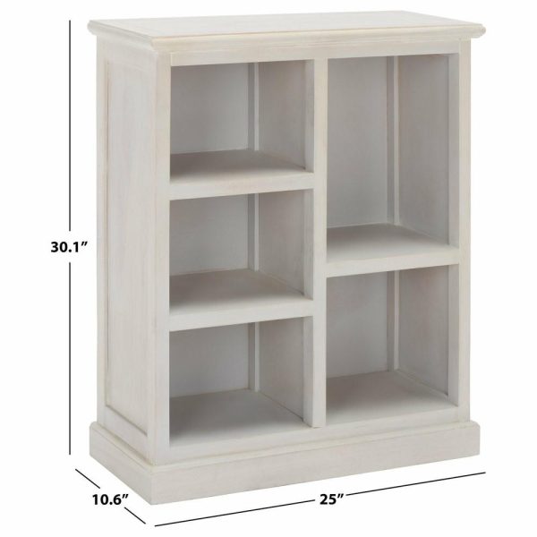 Bookcases |   Safavieh Maralah Shelf Unit, White Washed Bookcases Bookcases