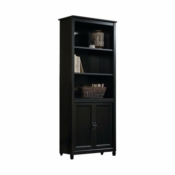 Bookcases |   Sauder Edge Water Engineered Wood Library Bookcase In Estate Black Bookcases Bookcases