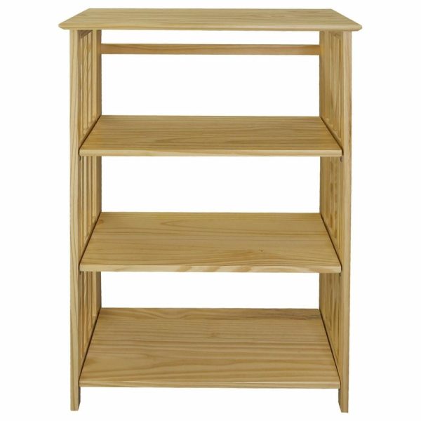 Bookcases |   Soho Manhattan 4-Shelf Folding Bookcase 26″ Wide, Natural Bookcases Bookcases