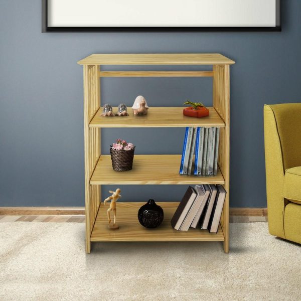 Bookcases |   Soho Manhattan 4-Shelf Folding Bookcase 26″ Wide, Natural Bookcases Bookcases