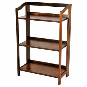 Bookcases |   Stratford 3-Shelf Folding Bookcase, Warm Brown, 3-Shelf Bookcases Bookcases