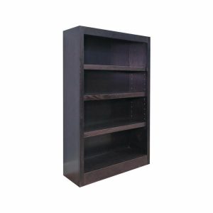 Bookcases |   Traditional 48″ Tall 4-Shelf Wood Bookcase In Espresso Bookcases Bookcases