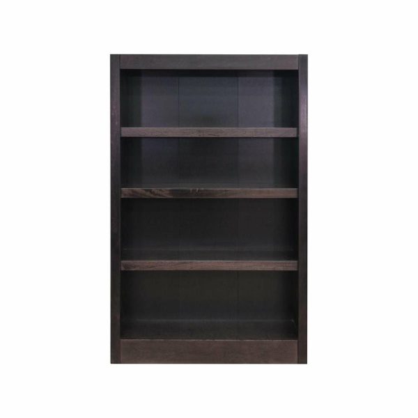 Bookcases |   Traditional 48″ Tall 4-Shelf Wood Bookcase In Espresso Bookcases Bookcases