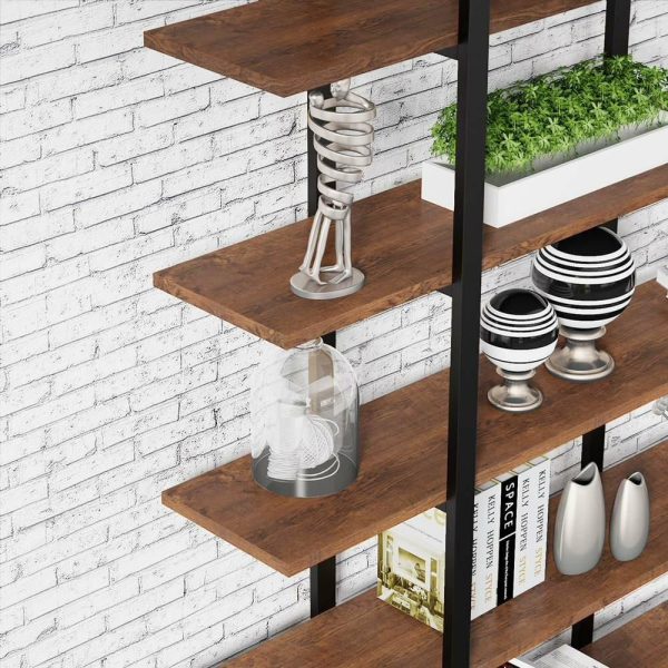 Bookcases |   Tribesigns 5-Tier Wood Farmhouse Bookcase, Brown Bookcases Bookcases