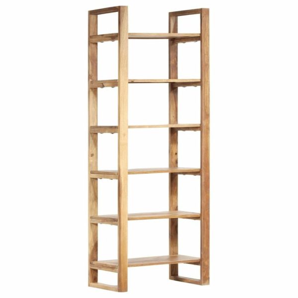 Bookcases |   Vidaxl Bookshelf 6-Tier Bookcase Shelving Unit For Entryway Solid Wood Sheesham Bookcases Bookcases