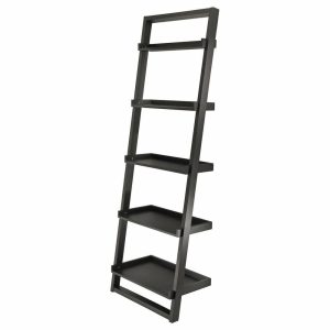 Bookcases |   Winsome Wood Bailey Leaning Shelf 5-Tier Bookcases Bookcases