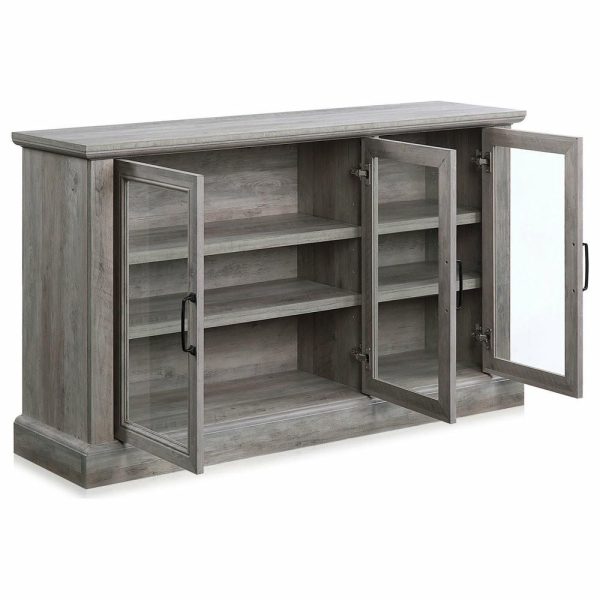 Buffets & Sideboards |   55″ Farmhouse Sideboard Cabinet, Gray Wash Buffets & Sideboards Buffets & Sideboards