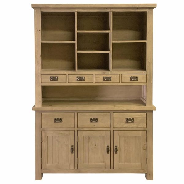 China Cabinets & Hutches |   Barlow Sideboard With Hutch, Rustic Pine China Cabinets & Hutches China Cabinets & Hutches