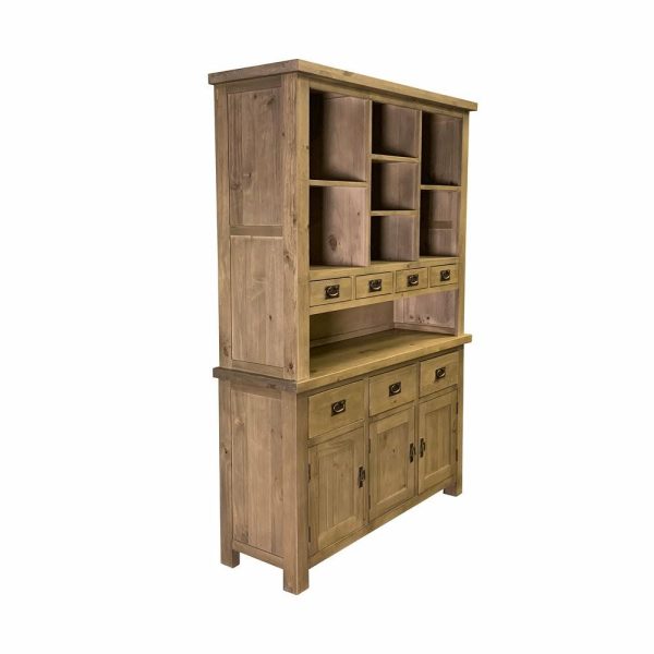 China Cabinets & Hutches |   Barlow Sideboard With Hutch, Rustic Pine China Cabinets & Hutches China Cabinets & Hutches