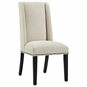 Dining Chairs |   Baron Parsons Upholstered Fabric Dining Side Chair, Beige Dining Chairs Dining Chairs