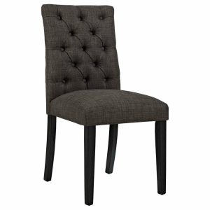 Dining Chairs |   Duchess Parsons Upholstered Fabric Dining Side Chair, Brown Dining Chairs Dining Chairs