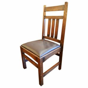 Dining Chairs |   Mission Oak & Leather Dining Chair Set Of 2 Dining Chairs Dining Chairs