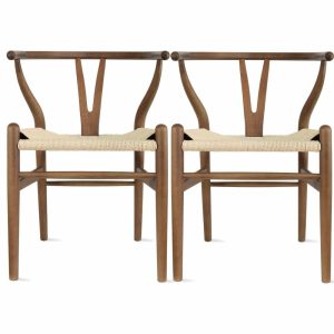 Dining Chairs |   Modern Dining Chairs Solid Wood Armchairs Handmade Assembled Chair Set Of 2, Espresso, Armchair Chairs Chairs