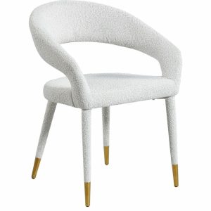 Dining Chairs |   The Prescott Dining Chair, Cream, Boucle Fabric Dining Chairs Dining Chairs