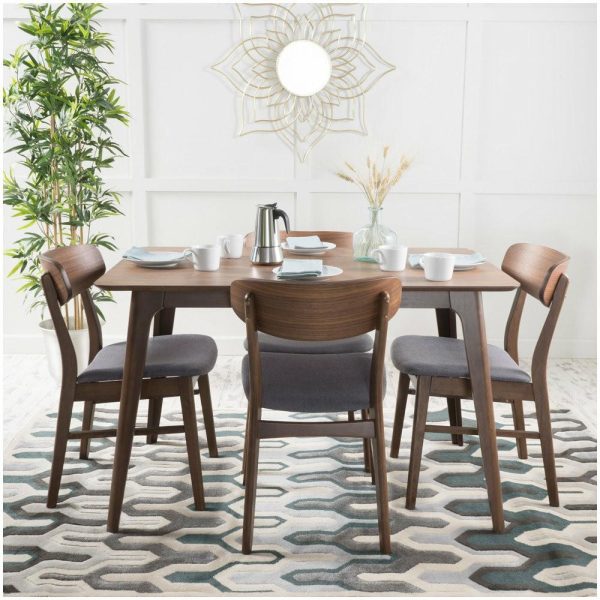 Dining Sets |   Gdf Studio Williamgsburg Mid-Century Modern 5 Piece Dining Set, Dark Gray Dining Sets Dining Sets