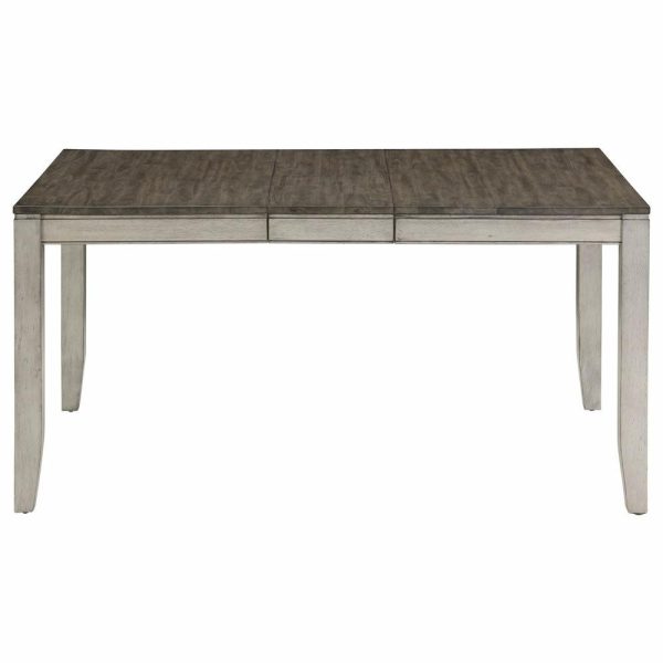 Dining Tables |   Abacus Two-Tone Smokey Alabaster And Brown Dining Table With 12-Inch Leaf Dining Tables Dining Tables