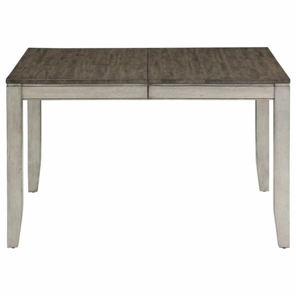 Dining Tables |   Abacus Two-Tone Smokey Alabaster And Brown Dining Table With 12-Inch Leaf Dining Tables Dining Tables