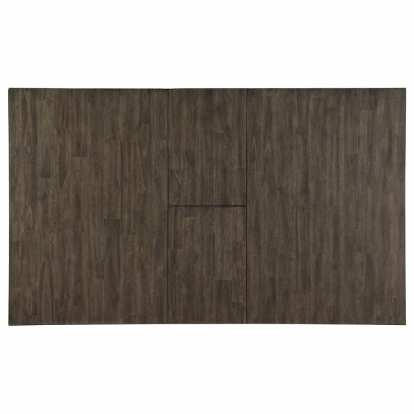 Dining Tables |   Abacus Two-Tone Smokey Alabaster And Brown Dining Table With 12-Inch Leaf Dining Tables Dining Tables