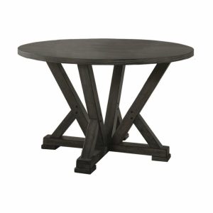 Dining Tables |   Antique Rustic Gray Round Dining Table Dining Tables Dining Tables