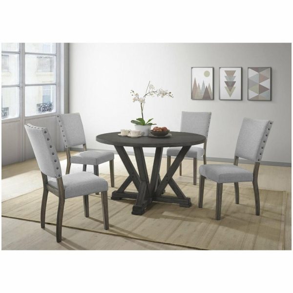 Dining Tables |   Antique Rustic Gray Round Dining Table Dining Tables Dining Tables