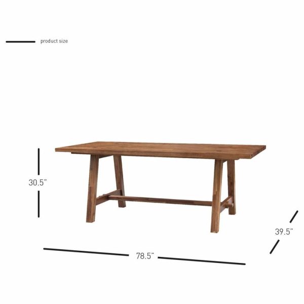 Dining Tables |   Bedford 79″ Rect. Dining Table “A” Base, Brushed Brown Dining Tables Dining Tables