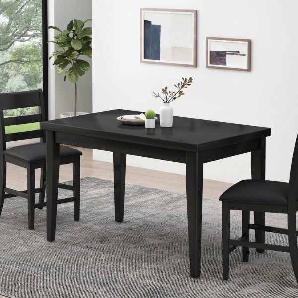 Dining Tables |   Boughton Farmhouse Counter Height Wood Dining Table, Black Dining Tables Dining Tables