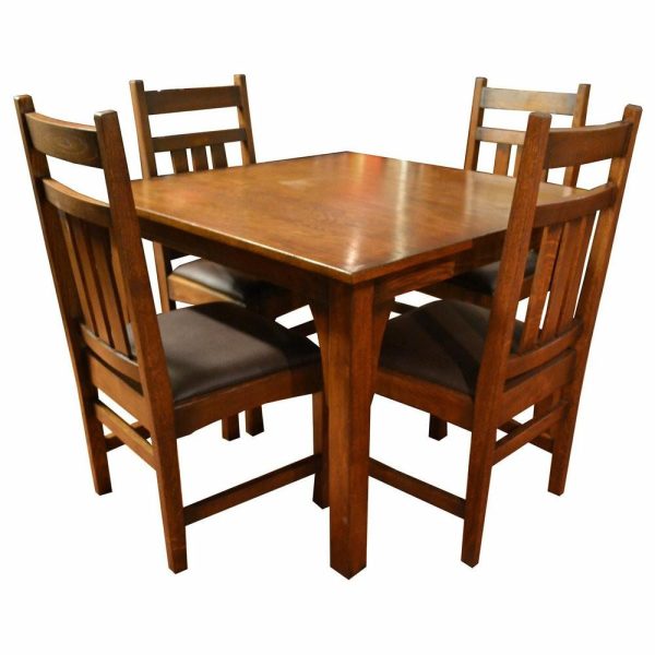 Dining Tables |   Crafters And Weavers Mission Style White Oak Square Dining Table Dining Tables Dining Tables