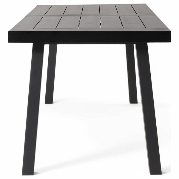 Dining Tables |   Daria Natural Stained Acacia Wood Dining Table, Black Dining Tables Dining Tables