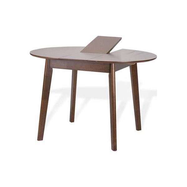 Dining Tables |   Extendable Round Dining Room Table Modern Solid Wood, Medium Brown Dining Tables Dining Tables